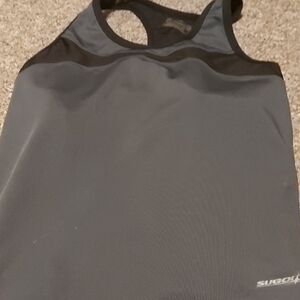 SUGOI Women's Black and Gray Swim Top